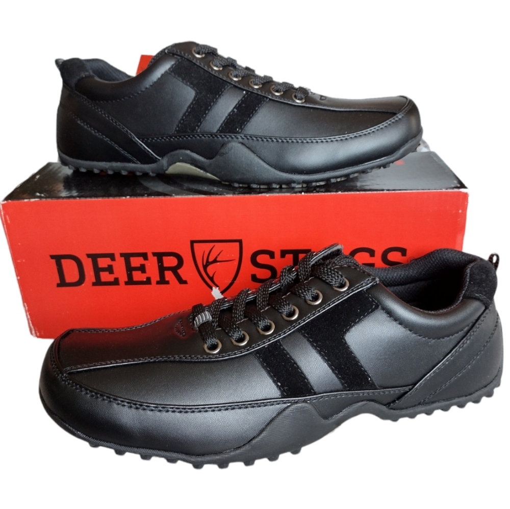 Deer Stags Donald Men's Lace Up Casual Shoes, Black, ds work
